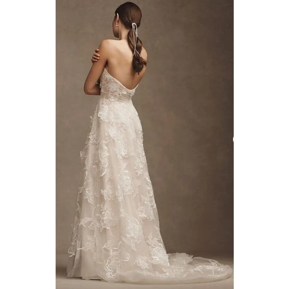 WATTERS Arien Ivory 3D Floral Corset Ball Gown Wedding Dress 14 NWT - Picture 3 of 16